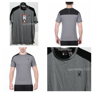 NWT Spyder Men's Active short Sleeve Tee T-Shirt ProWeb in gray